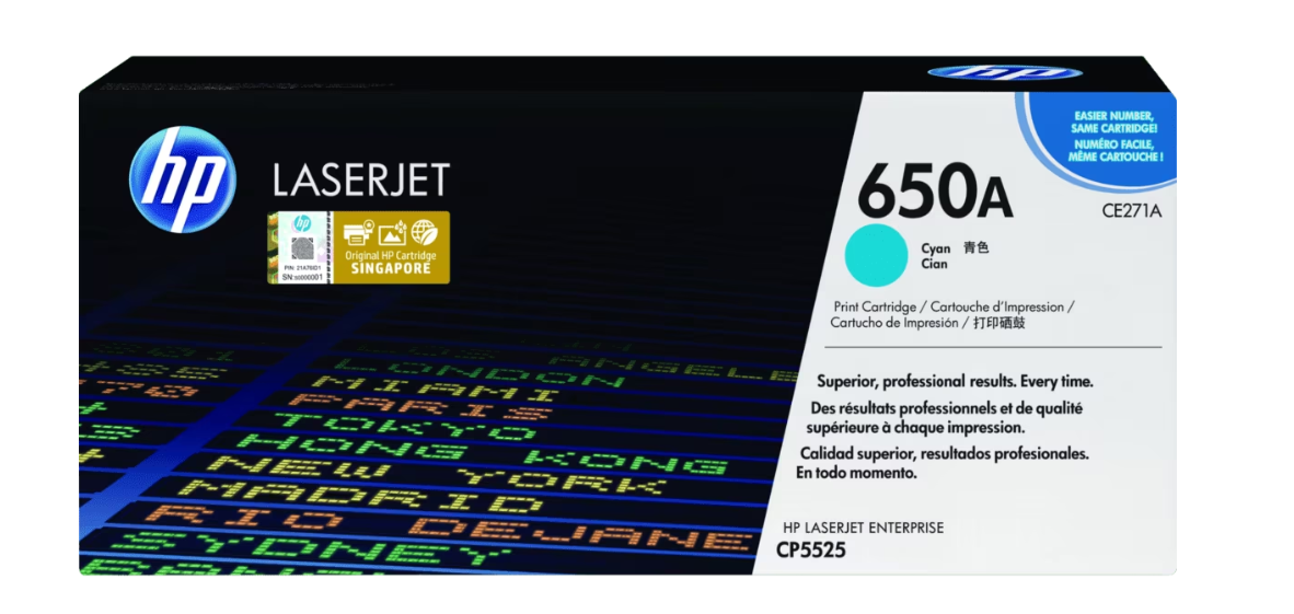Buy CE271A HP 650A Cyan Original LaserJet Toner Cartridge