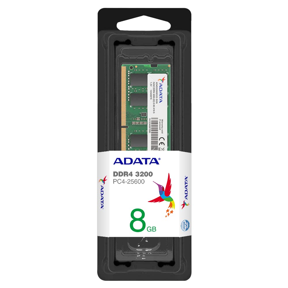 Buy ADATA DDR4 SO-DIMM 3200MHz 8GB 22-SINGLE TRAY NON HEATSINK PREMIER GREEN AD4S32008G22-SGN