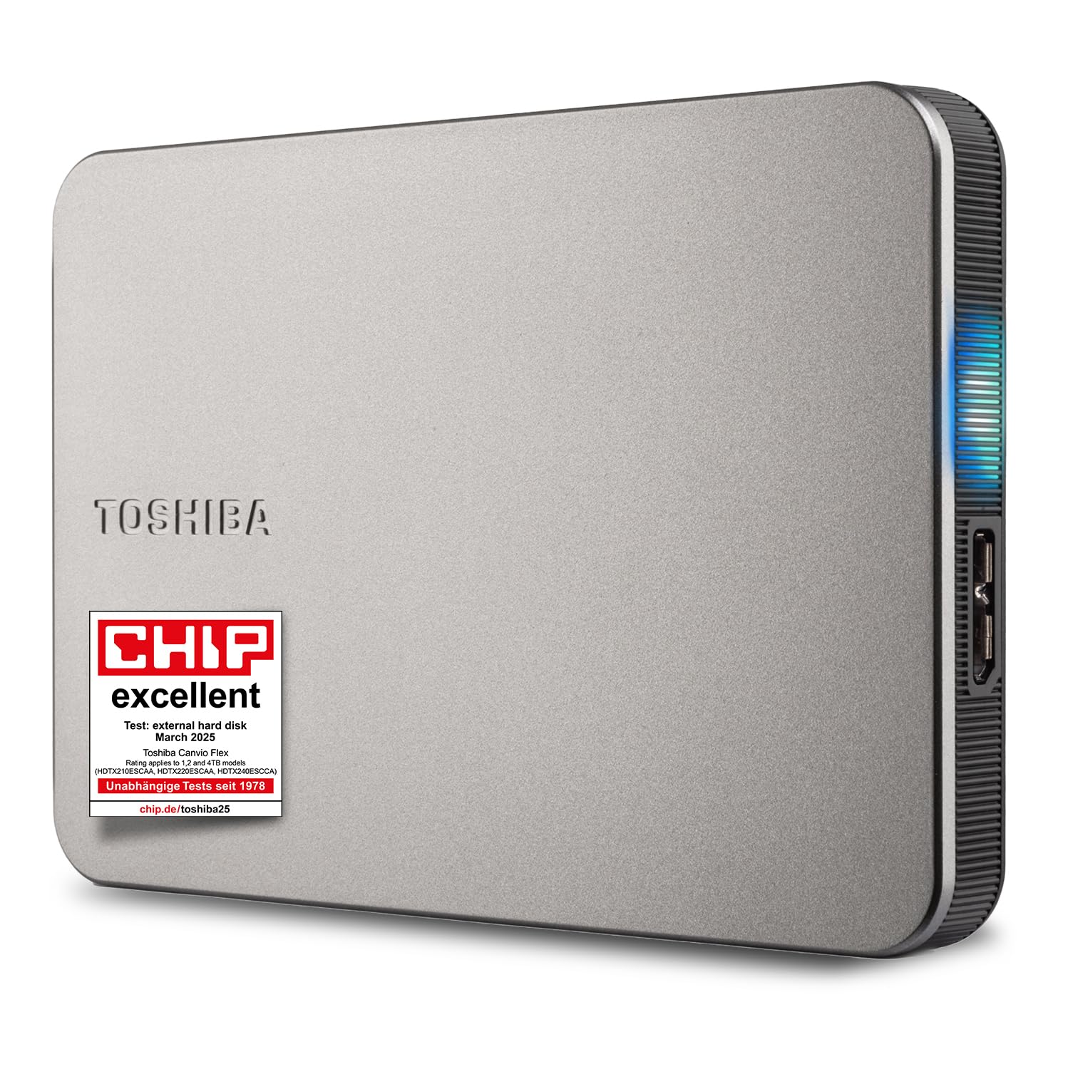 Buy Toshiba 2TB Canvio Flex USB3.2 Gen1 Portable External Hard Drive-Warm Silver HDTX220ESCAA