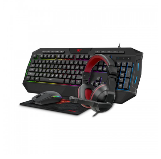 Buy Havit HV-KB501 Gaming 4 In 1 Combo Black (Keboard&Mouse&Headset&Mouse Pad)