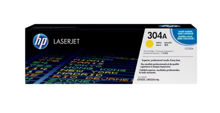 Buy CC532A HP 304A Yellow Original LaserJet Toner Cartridge