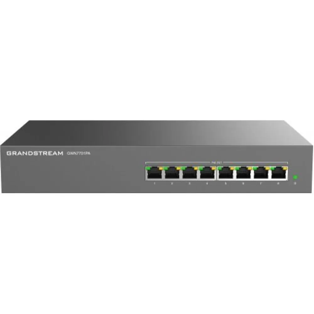 Grandstream GWN7701PA 8-Port Gigabit Unmanaged PoE Switch GWN7701PA
