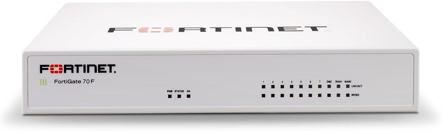 Buy FG-70F 10 x GE RJ45 ports (including 7 x Internal Ports, 2 x WAN Ports, 1 x DMZ Port)