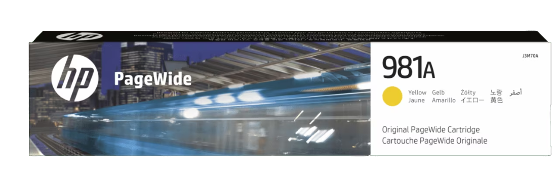 Buy HP 981A Yellow Original PageWide Cartridge-dubai