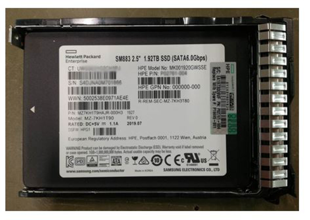 Buy P18436-B21 HPE 1.92TB SATA 6G Mixed Use SFF SC Multi Vendor SSD