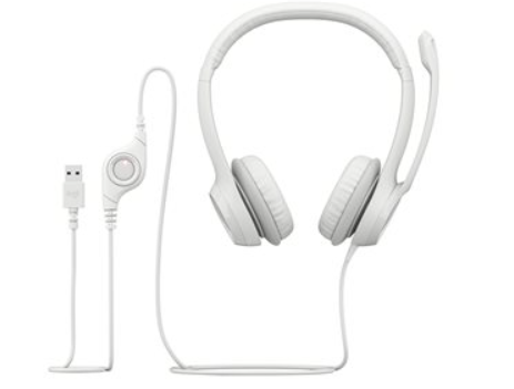 Buy Logitech H390 USB-A Wired Headset Off White - 981-001286