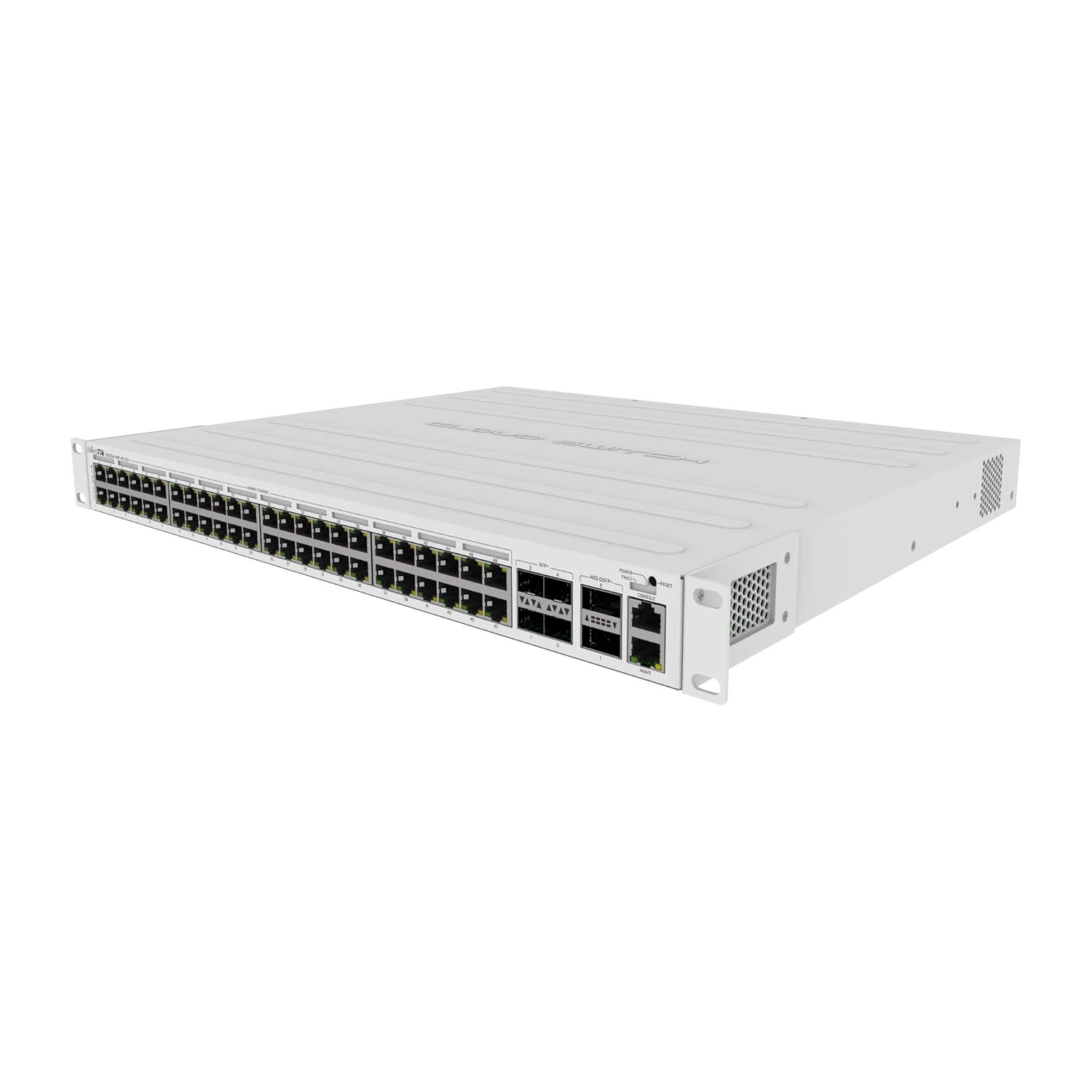 Buy MikroTik CRS354-48P-4S+2Q+RM Switch has 48 x 1G RJ45 Ports and 4 x 10G SFP+ Ports.