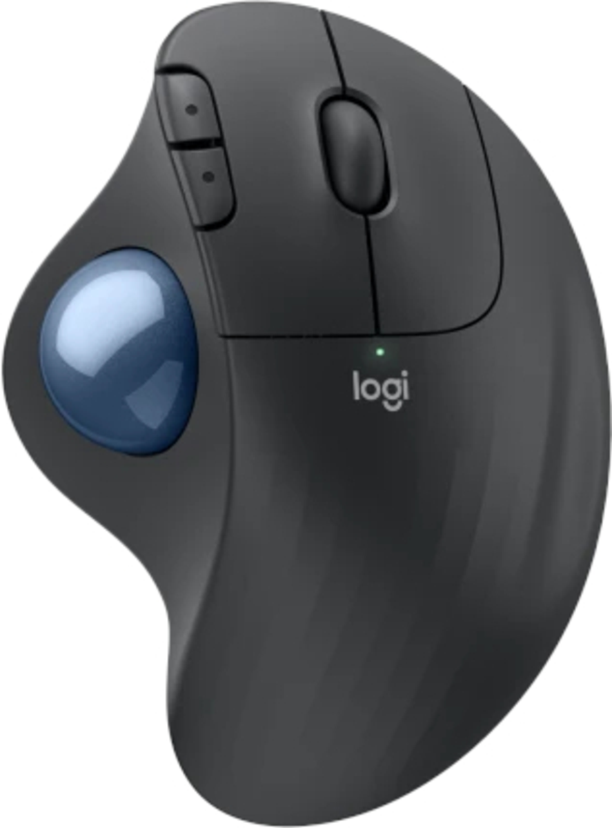 Buy Logitech Mouse Wireless - M575S Ergo With Blue Ball (Graphite) 910-007029