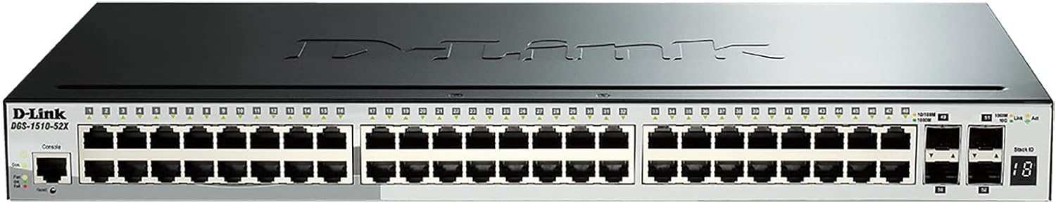 Buy DGS-1510-52XMP D-Link 48 -Port Gigabit Stackable Smart Managed Switch with 10G Uplinks