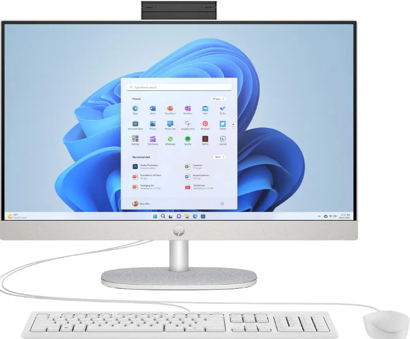 Buy HP AIO 24-cr2030nh U5-225U 8GB 512GB SSD TOUCH SHARED DOS WHITE (D30BWEA#BH5)