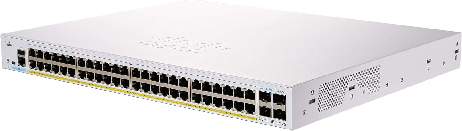 Buy Cisco CBS350 Switch, 48xPoE+ 370W/4x10G SFP+ CBS350-48P-4X