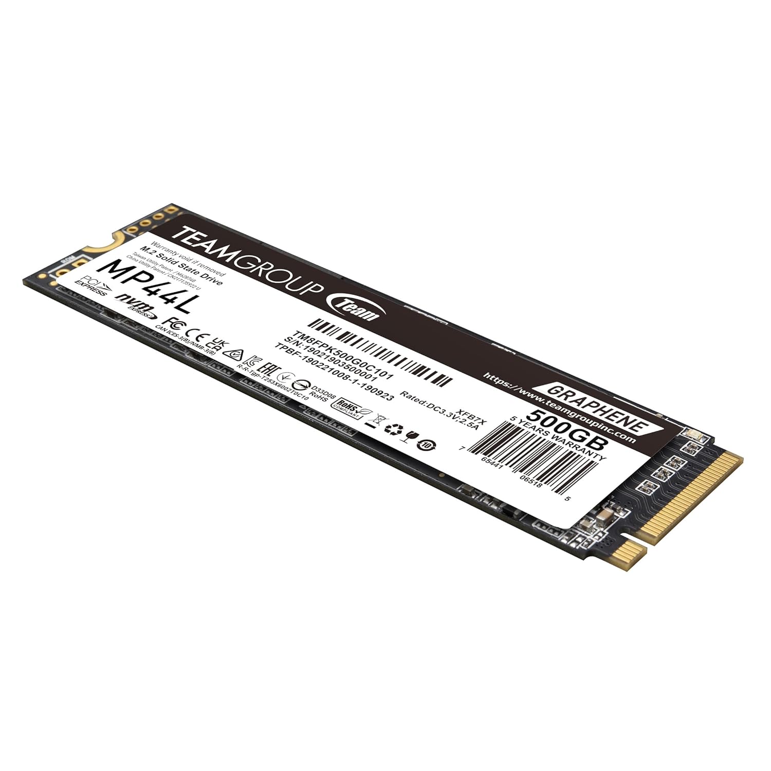 Buy TEAMGROUP MP44L 500GB SLC Cache NVMe 1.4 PCIe Gen 4x4 M.2 2280 TM8FPK500G0C101