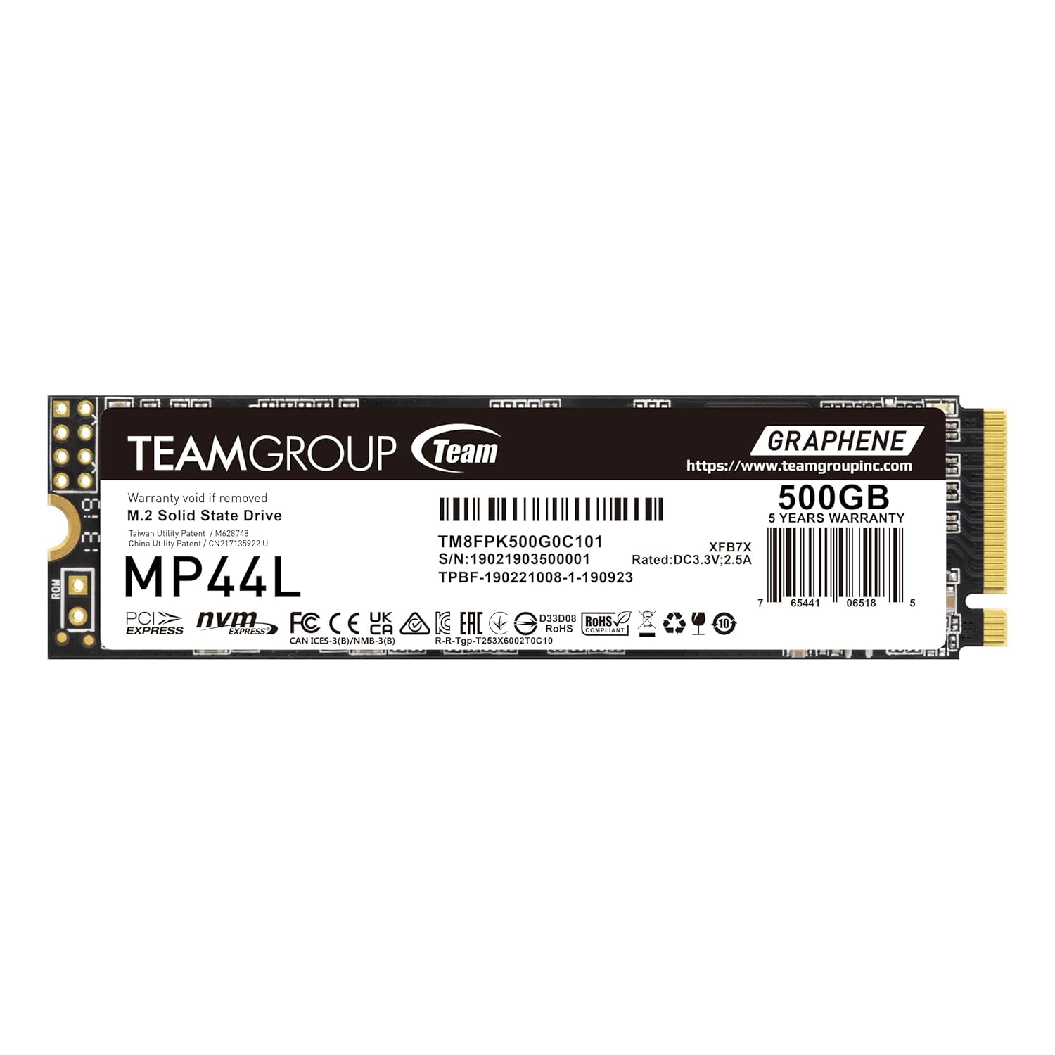 Buy TEAMGROUP MP44L 500GB SLC Cache NVMe 1.4 PCIe Gen 4x4 M.2 2280 TM8FPK500G0C101
