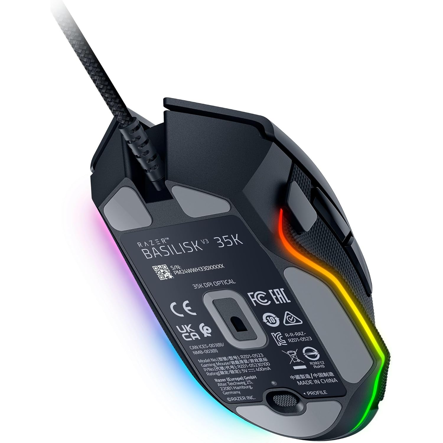 Buy Razer Basilisk V3 35K Wired Ergonomic Gaming Mouse RZ01-05230100-R3M1