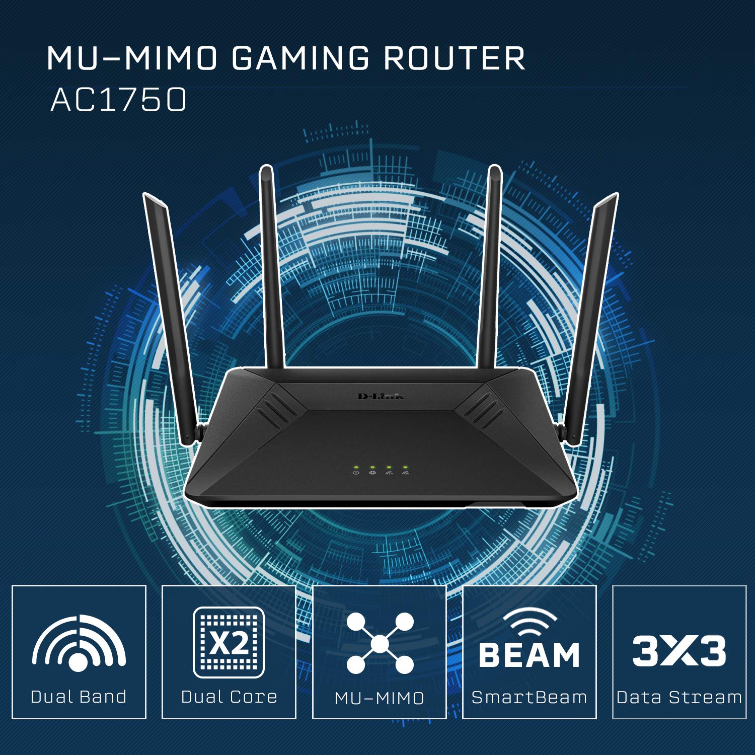 Buy DIR-1750 AC1750 MU-MIMO Wi-Fi Gigabit Router DIR-1750
