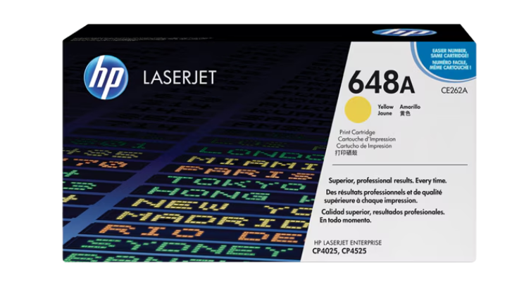 Buy CE262A HP 648A Yellow Original LaserJet Toner Cartridge