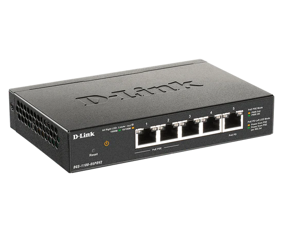 Buy DGS-1100-05PDV2 D-Link 5-Port Gigabit Smart Managed Metal Compact PoE Switch / PoE Extender