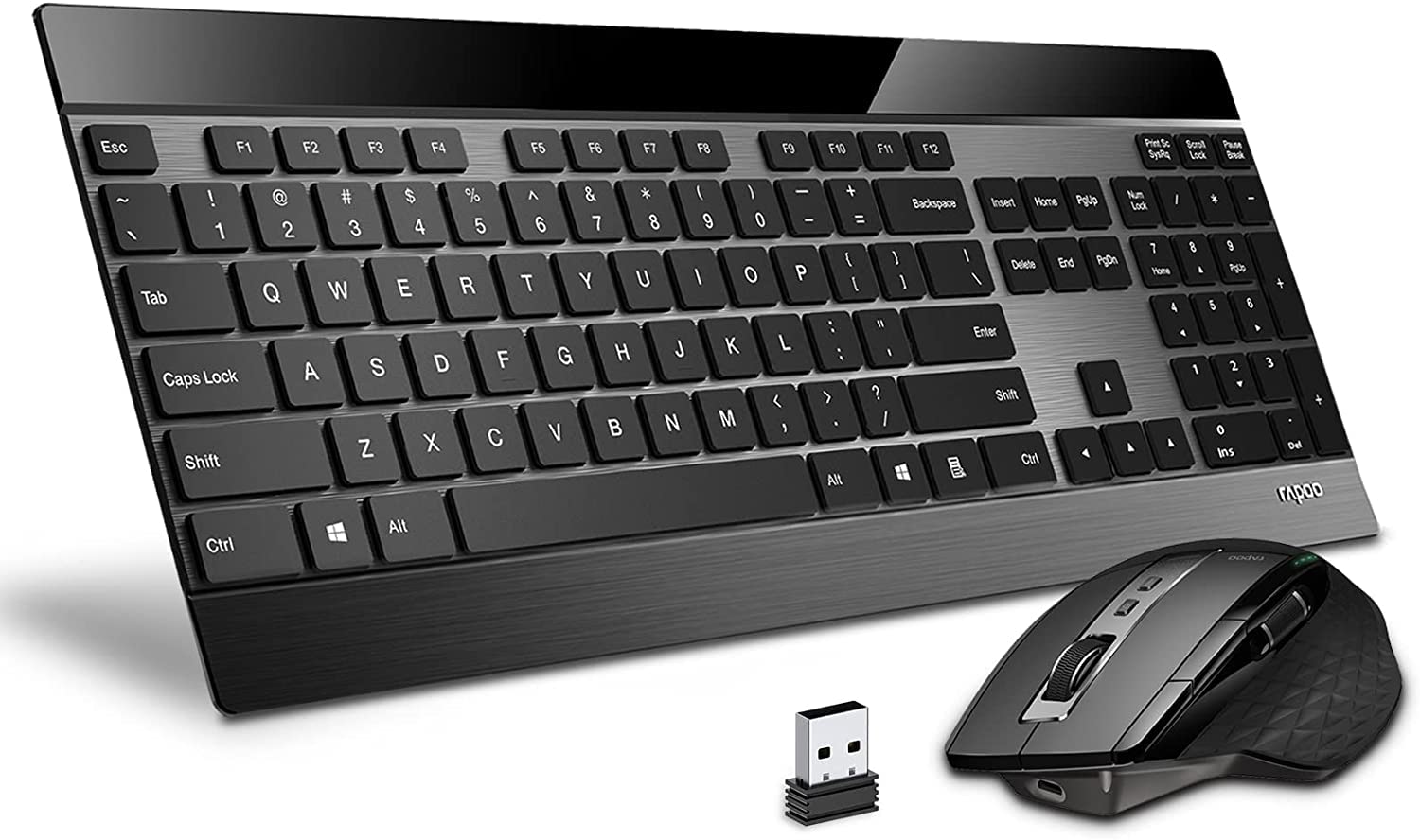 Buy RAPOO 9900M MULTI-MODE WIRELESS KEYBOARD AND MOUSE, BLACK