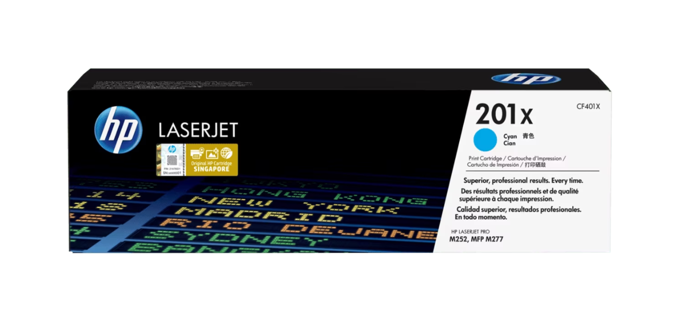 Buy CF401X HP 201X High Yield Cyan Original LaserJet Toner Cartridge