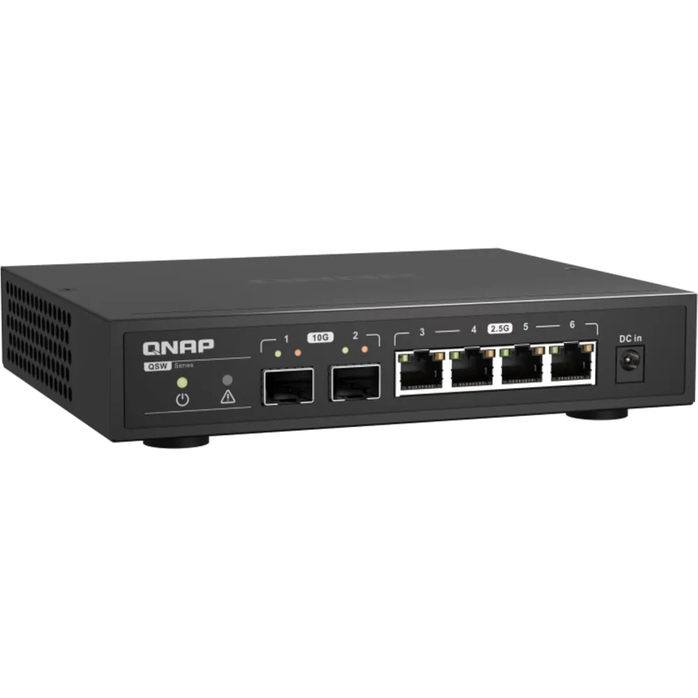 Buy QNAP 6-Port 10GbE/2.5GbE Unmanaged Switch QSW-2104-2S