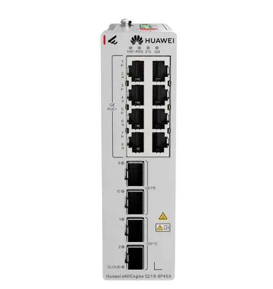 Buy Huawei Gigabit PoE smart industrial switch, 2x SFP, 2x SFP+, redundant power S210I-8P4SX