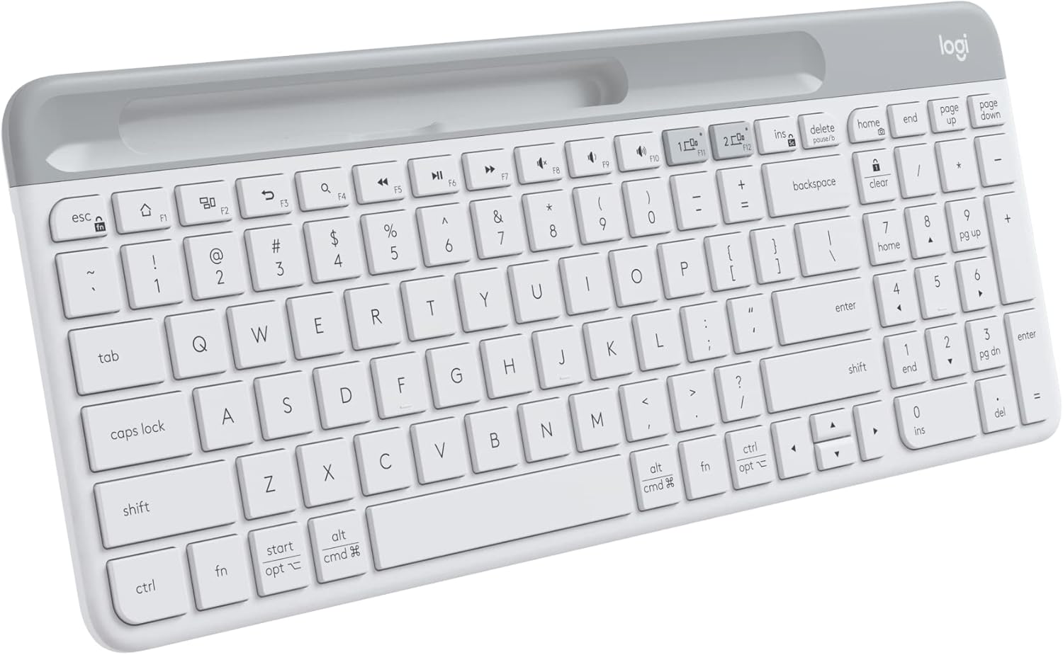 Buy Logitech K580 Slim Multi Device Wireless Keyboard Arb White 920-010581