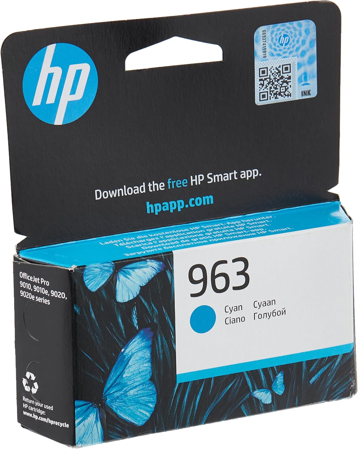 Buy 3JA23AE HP 963 Cyan Original Ink Cartridge