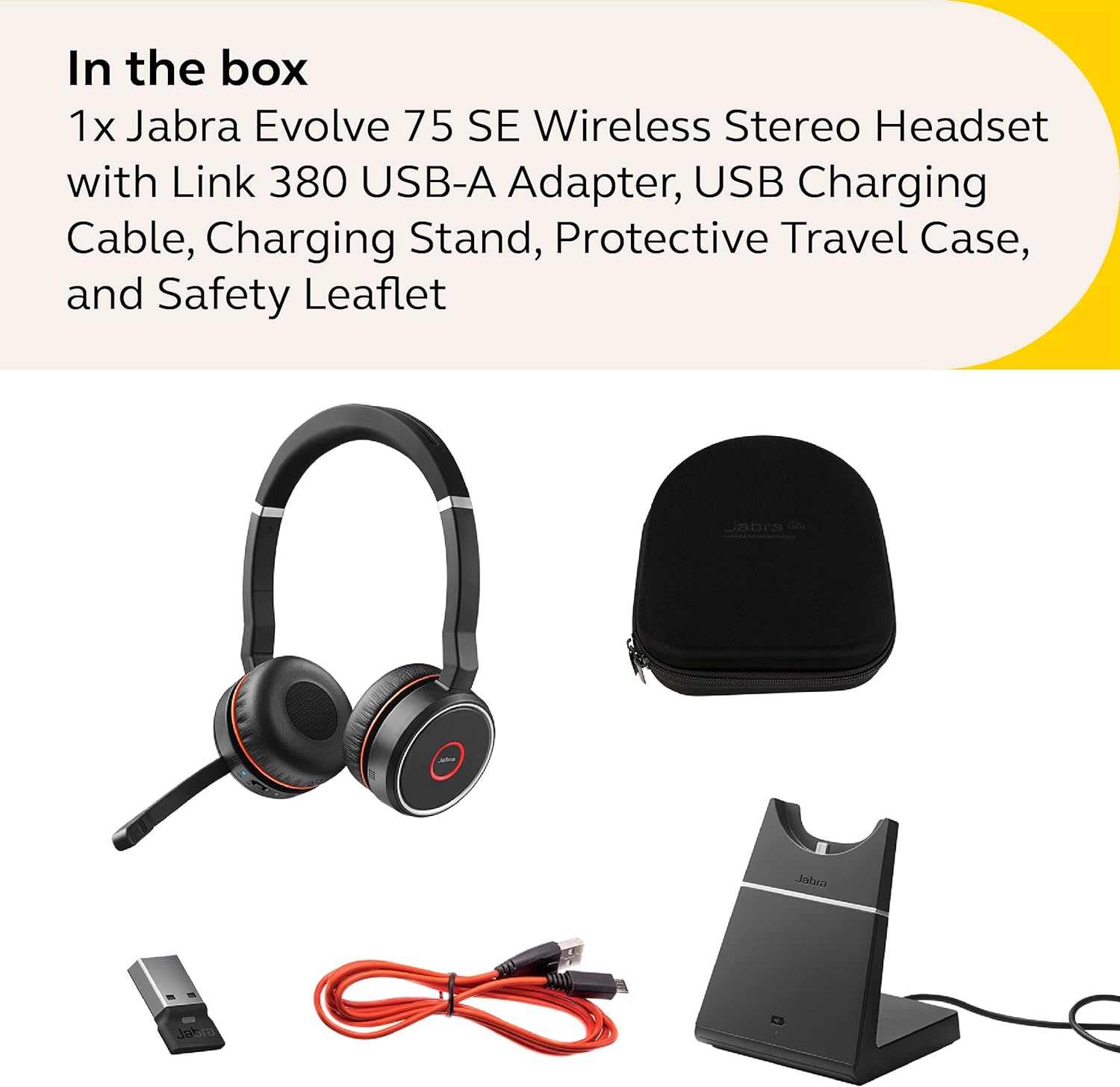 Buy 7599-842-199 Jabra Evolve 75 SE Stereo Headset with stand