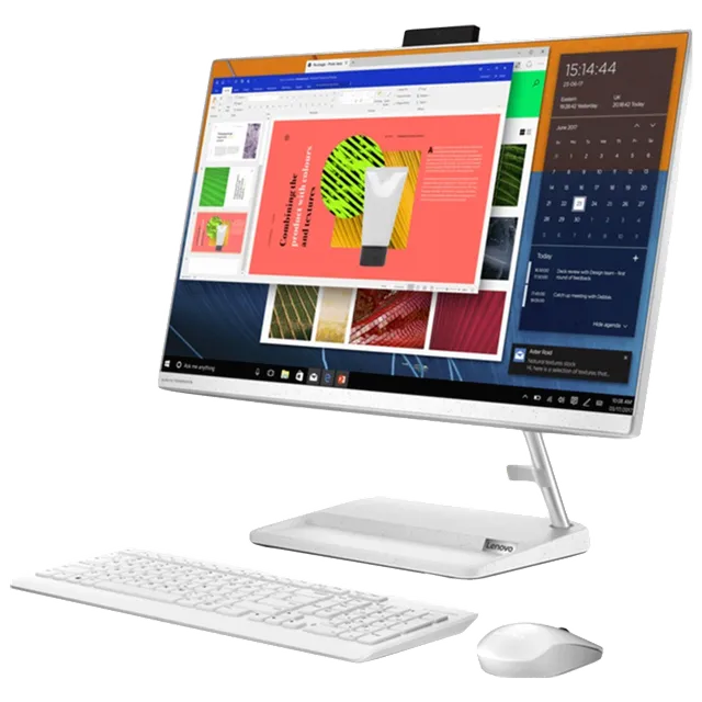 Buy Lenovo Aio-3 23.8 Multi-TCH i5-12450H 8GB/512GBSSD/SHD/DOS/WHITE/ENG