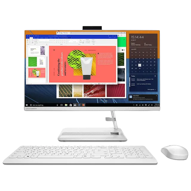 Buy Lenovo Aio-3 23.8 Multi-TCH i5-12450H 8GB/512GBSSD/SHD/DOS/WHITE/ENG