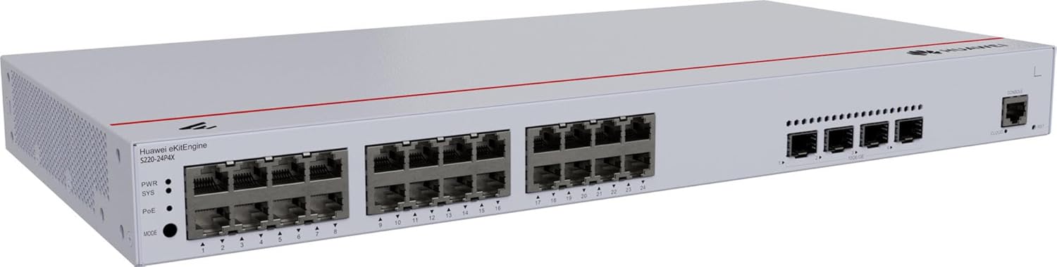 Buy Huawei Switches, 24 x 10/100/1000BASE-T Ports S220-24P-4X
