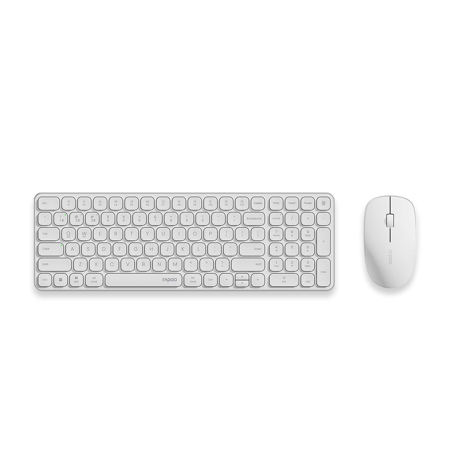 Buy Rapoo 9320M Wireless Combo (KB+MSE) Multimode Slim AR White