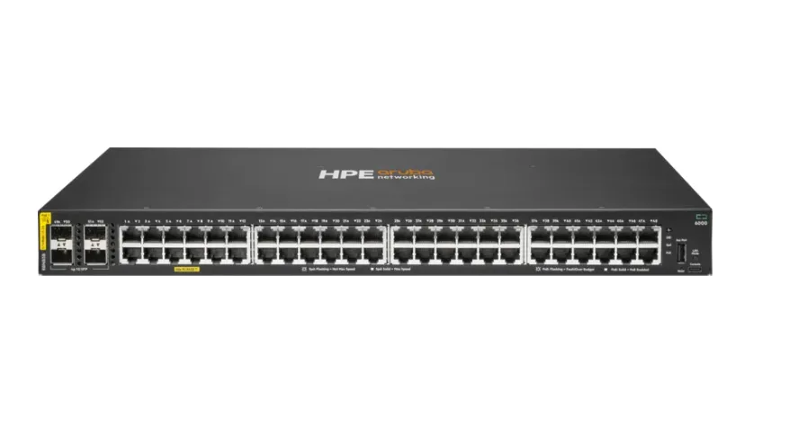 Buy HPE Aruba CX 6000 R8N85B 48-Port CL4 PoE 370W Switch