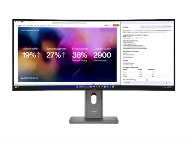 Lenovo ThinkVision39.7" Curved 21:9 WUHD Thunderbolt Docking Monitor 64B4XAT1UK