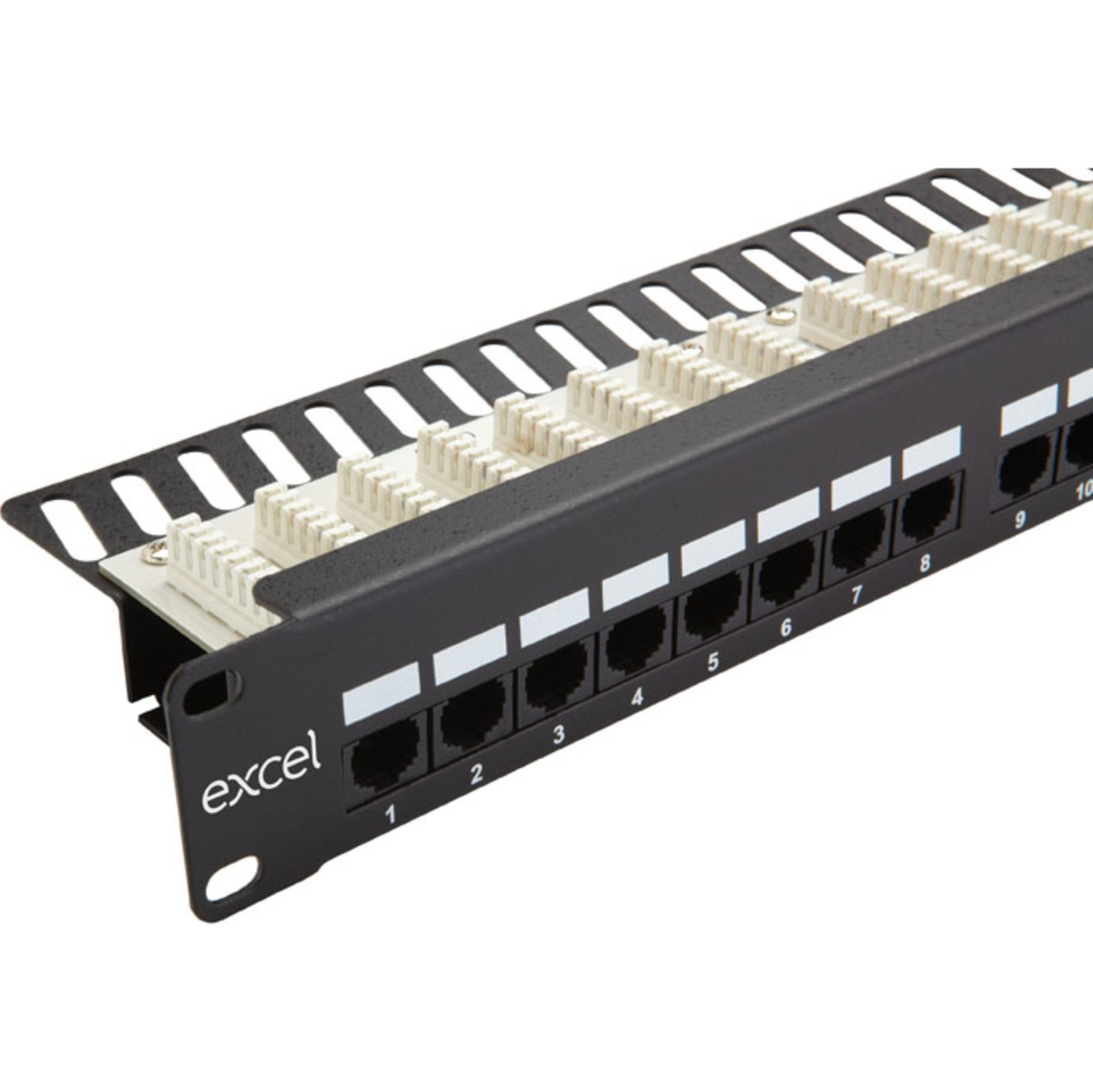 Buy 100-302 EXCEL CAT6 24 PORT 1U R/ANGLE PATCH PANEL BLACK