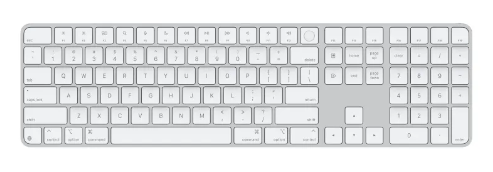Buy Apple Magic Keyboard with Touch ID and Numeric Keypad  English  WHITE USB MXK73LB/A