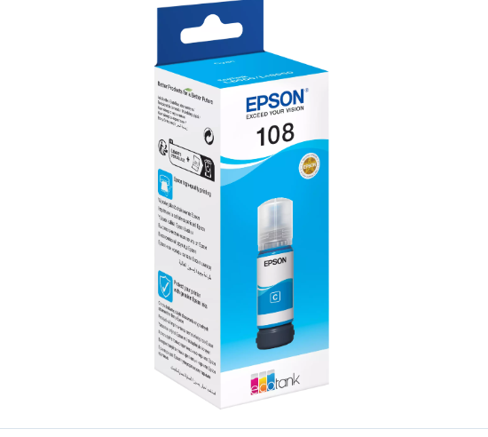 Buy C13T09C24A EPSON 108 EcoTank Cyan ink bottle