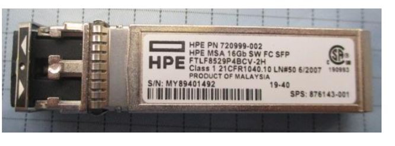 Buy 876143-001 HPE MSA 16GB SHORT WAVE FIBRE CHANNEL SFP TRANSCEIVER