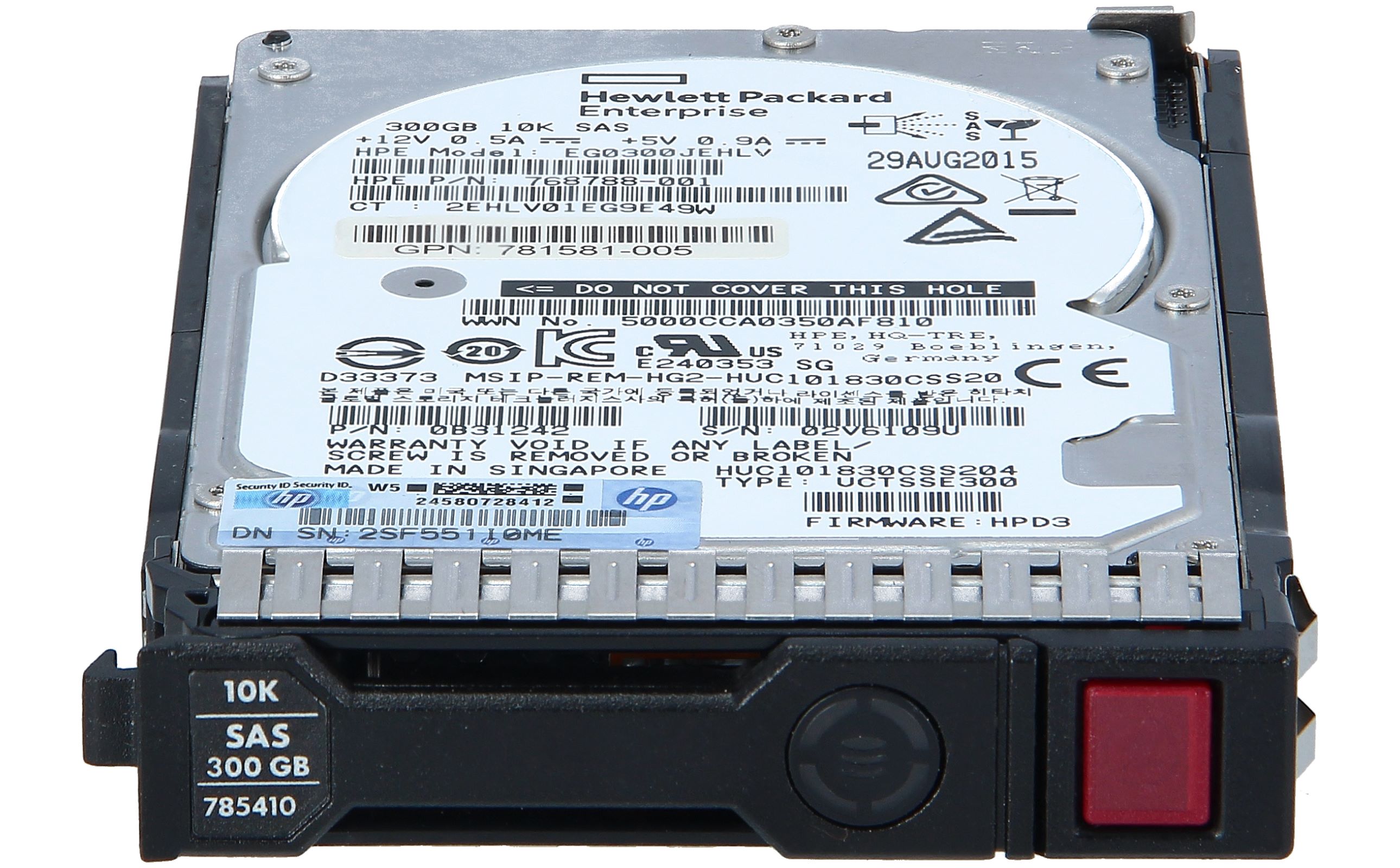 Buy 785410-001 785067-B21 HP 300GB 12G SAS 10K Rpm SFF (2.5-inch) SC Enterprise HDD