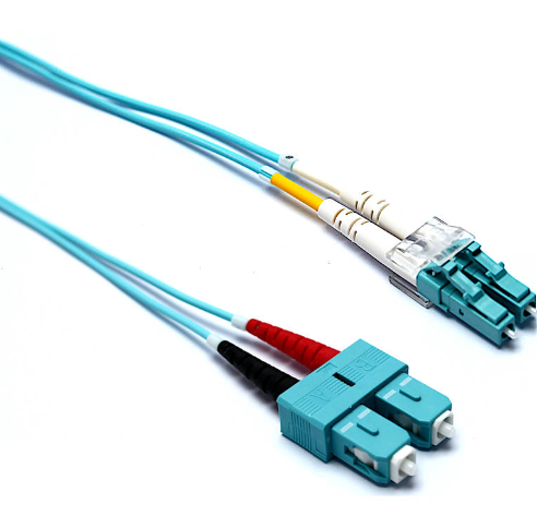 Buy 204-307  EXCEL OM4 LC-SC DUPLEX P/LEAD 50/125 5M AQUA