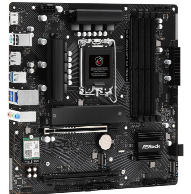 Buy ASRock B760M PG Lighting WiFi m-ATX Intel Motherboard, Intel B760 Chipset 90-MXBMT0-A0UAYZ