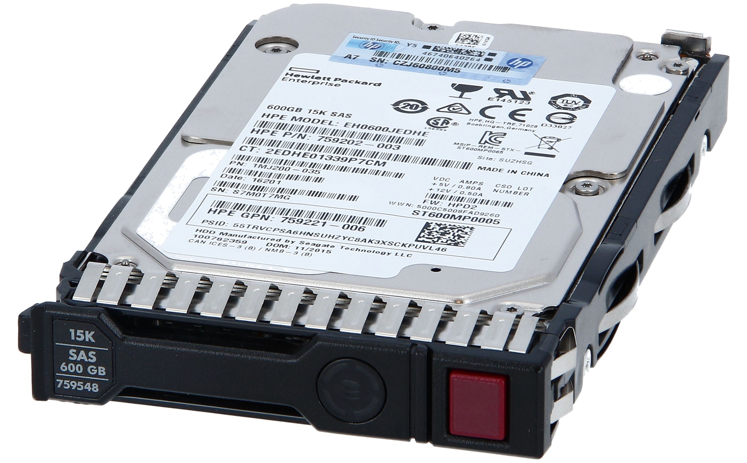 Buy 759548-001 759212-B21-HP 600GB 12G SAS 15K 2.5 inch SC Ent Hard Disk