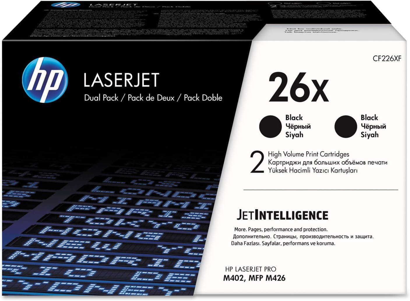 Buy CF226XD HP 26X 2-pack High Yield Black Original LaserJet Toner Cartridges