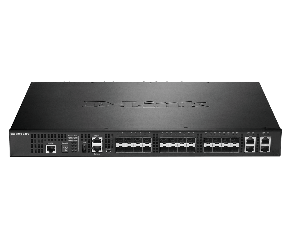 Buy DXS-3400-24SC D-Link 24-Port SFP+ Gigabit Ethernet Managed Layer 3 Stackable Switch with 4 x 10GBASE-T/SFP+ Combo