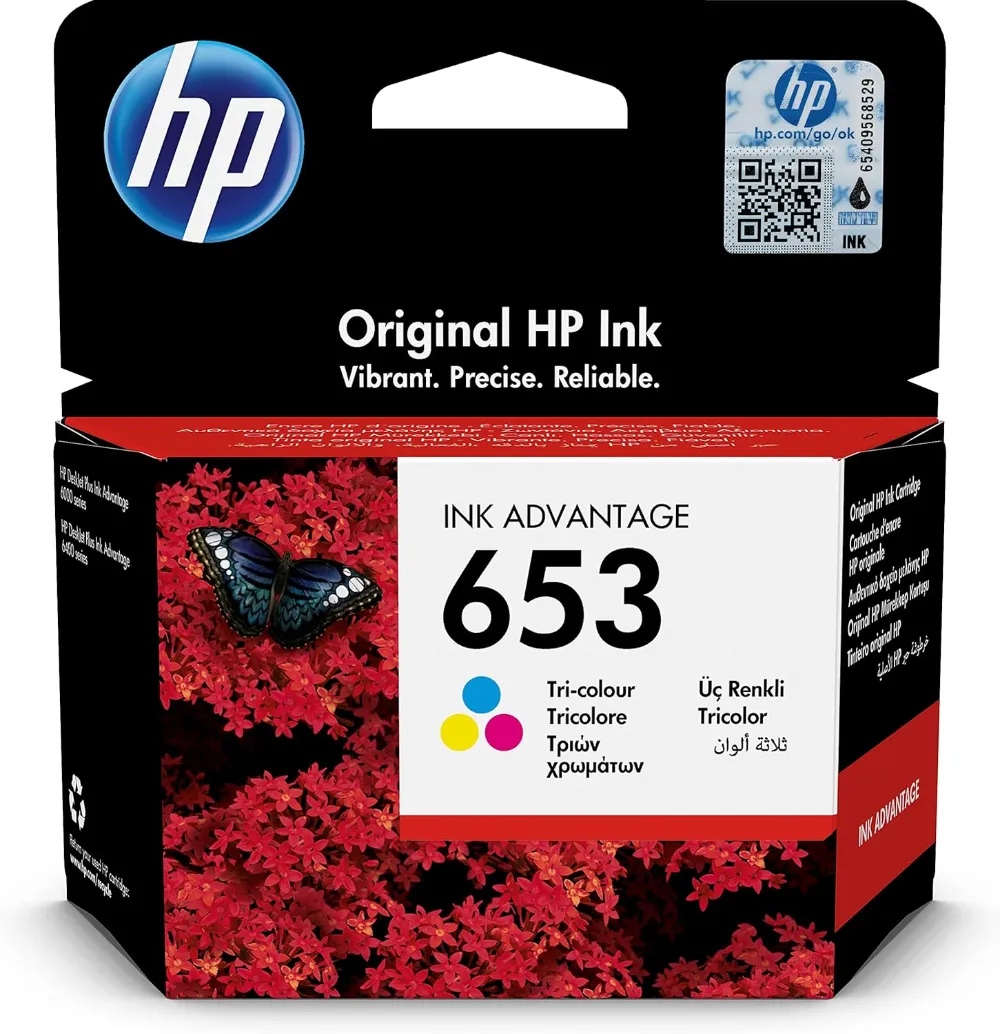 HP 653 Tri-color Original Ink Advantage Cartridge 3YM74AE