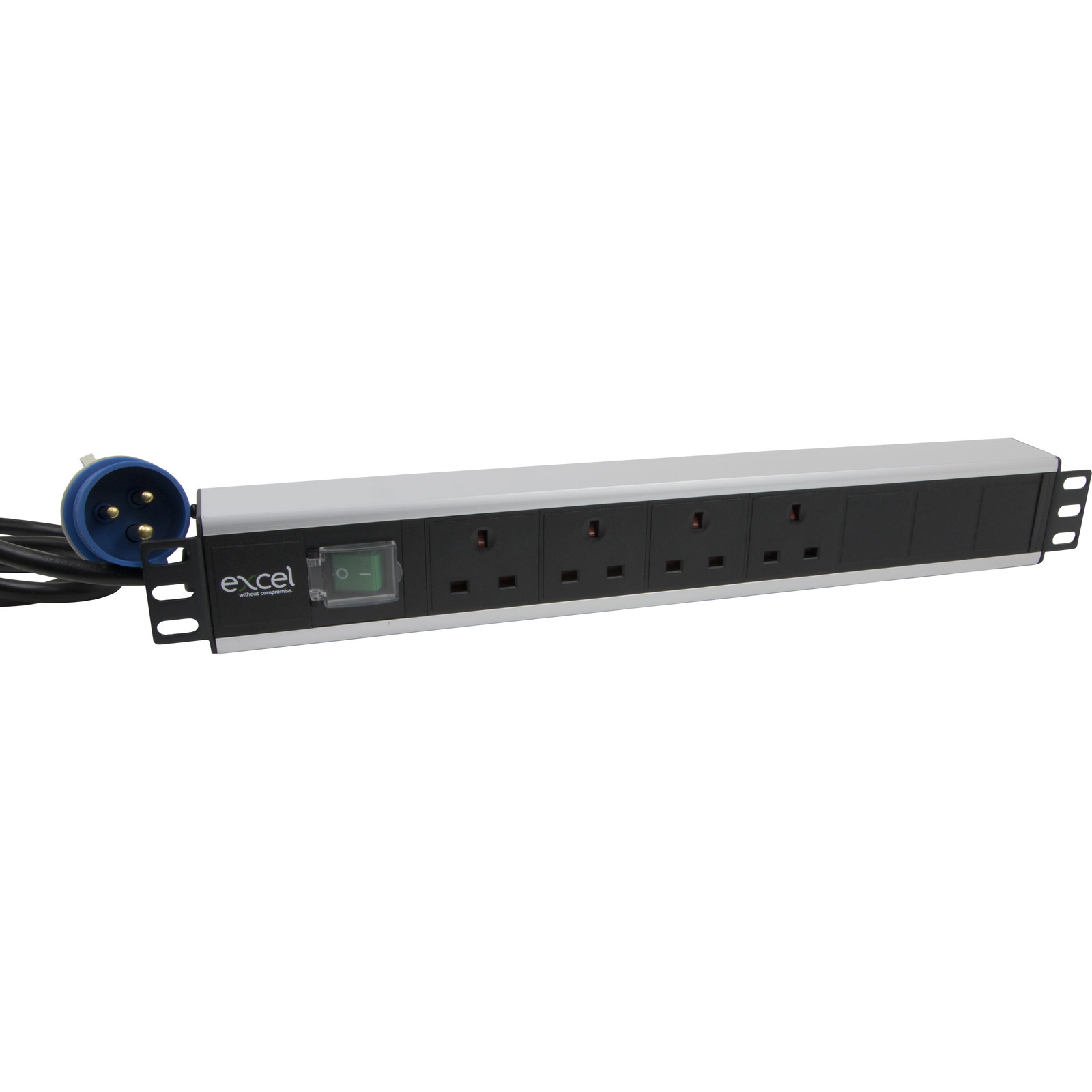 Buy D16-4H-EXL  EXCEL 4-WAY SWITCHED POWER STRIP HORIZONTAL 16AMP