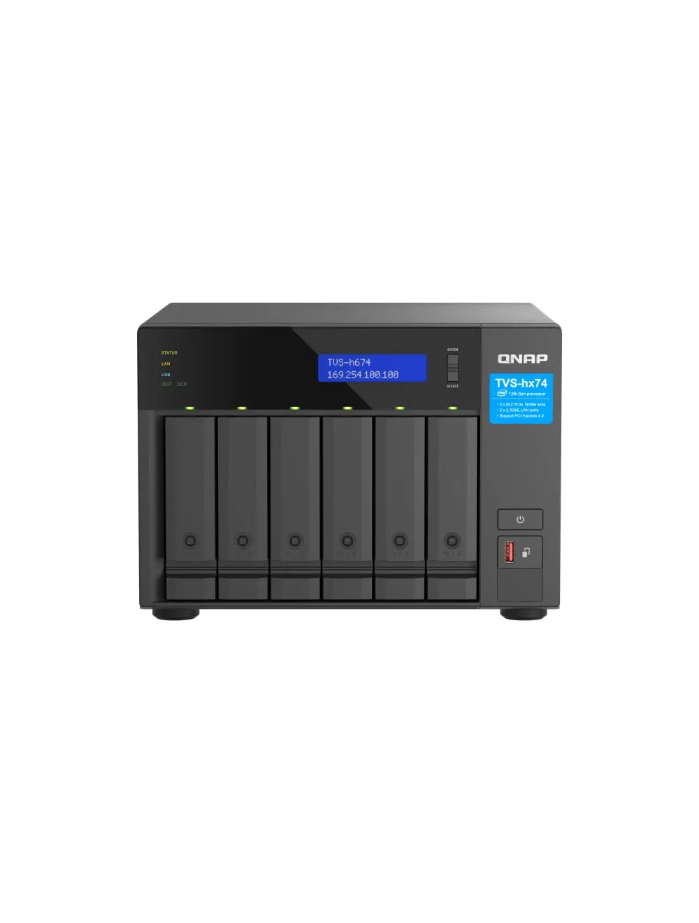 Buy QNAP TVS-H674-I3-16G 6 Bay Desktop NAS Intel Core i3 16GB RAM QuTS hero