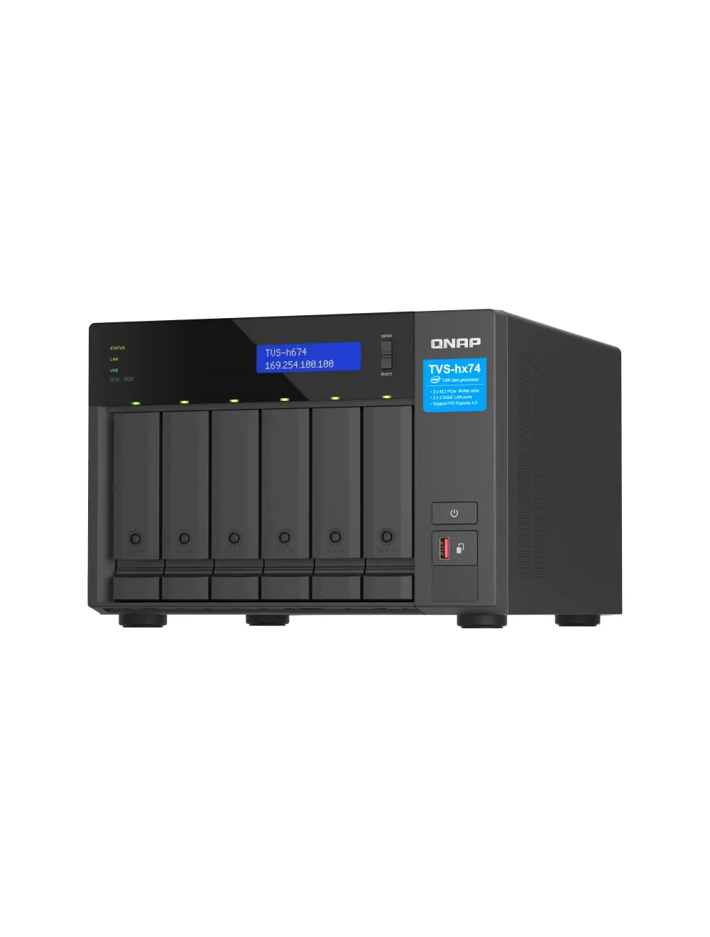 Buy QNAP TVS-H674-I3-16G 6 Bay Desktop NAS Intel Core i3 16GB RAM QuTS hero