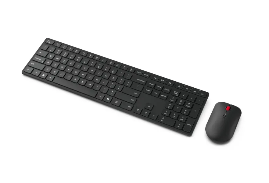 Lenovo Wireless Multi-Mode Pro Combo Keyboard and Mouse 6000 4X31S04812 Arabic Wireless Keyboard Mouse Combo