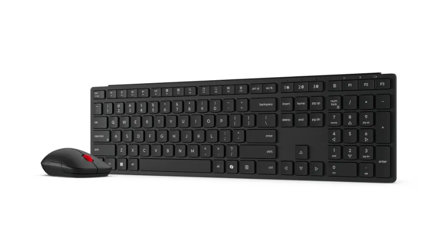 Buy Lenovo Wireless Multi-Mode Pro Combo Keyboard and Mouse 6000 4X31S04812 Arabic Wireless Keyboard Mouse Combo